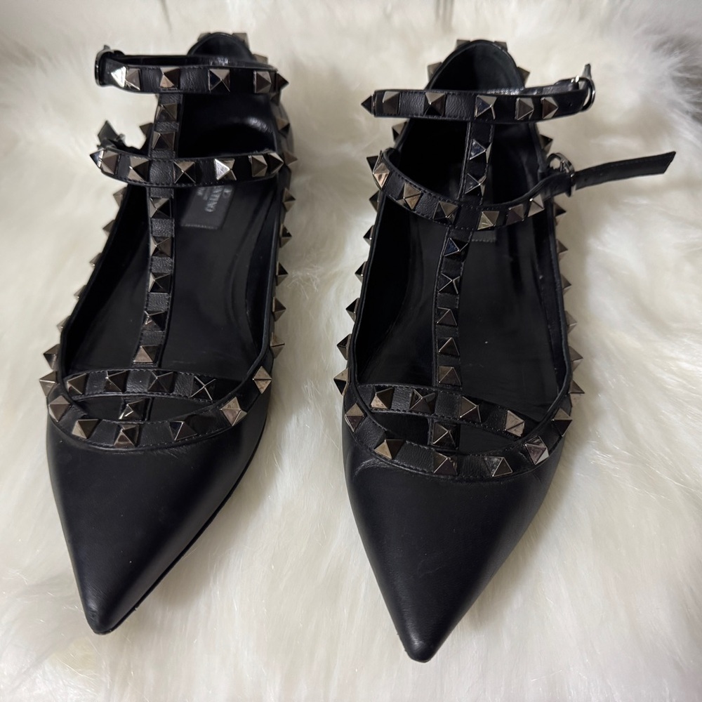Valentino Noir Studded Black Women's Shoes
